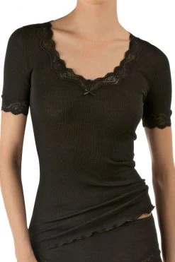 Calida: Richesse Lace Shirt Kurzarm, Merino