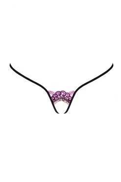 Lucky Cheeks: Luxury String Edition The Bridge Sexy String Ouvert Purple