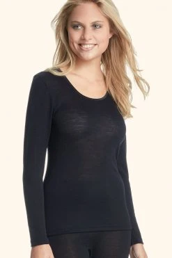 Sangora: SCHURWOLLE/MODAL Shirt Langarm