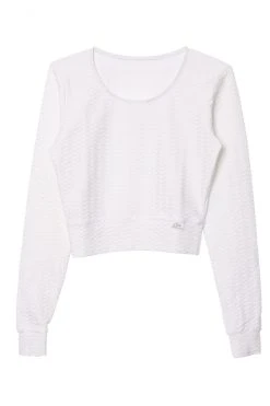 Calao: Fitness Crop Top - Cass Weiß