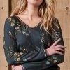 Pip Studio: Loungewear 2022 Trice Kawai Flower Top Long Sleeve -PrimaDonna-Shop 2666421218darkblueDBL 14351 Zoomify2Front 1000x1500 15